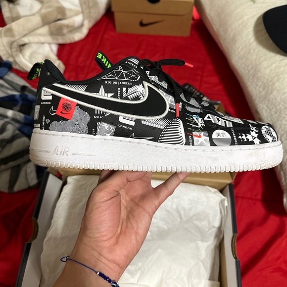 Nike Air Force 1 '07 LX Worldwide Pack Shoes Black White CZ5927-001 Mens Sz 11.5 - Picture 8 of 16